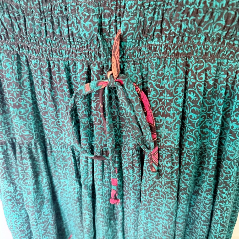 Vintage 1990s Carole Little Boho Maxi Dress - Picture 5 of 9